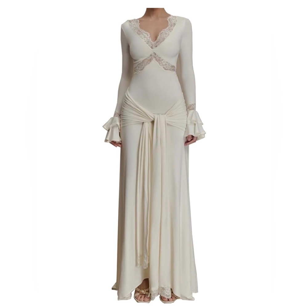 White Long Sleeve Dress